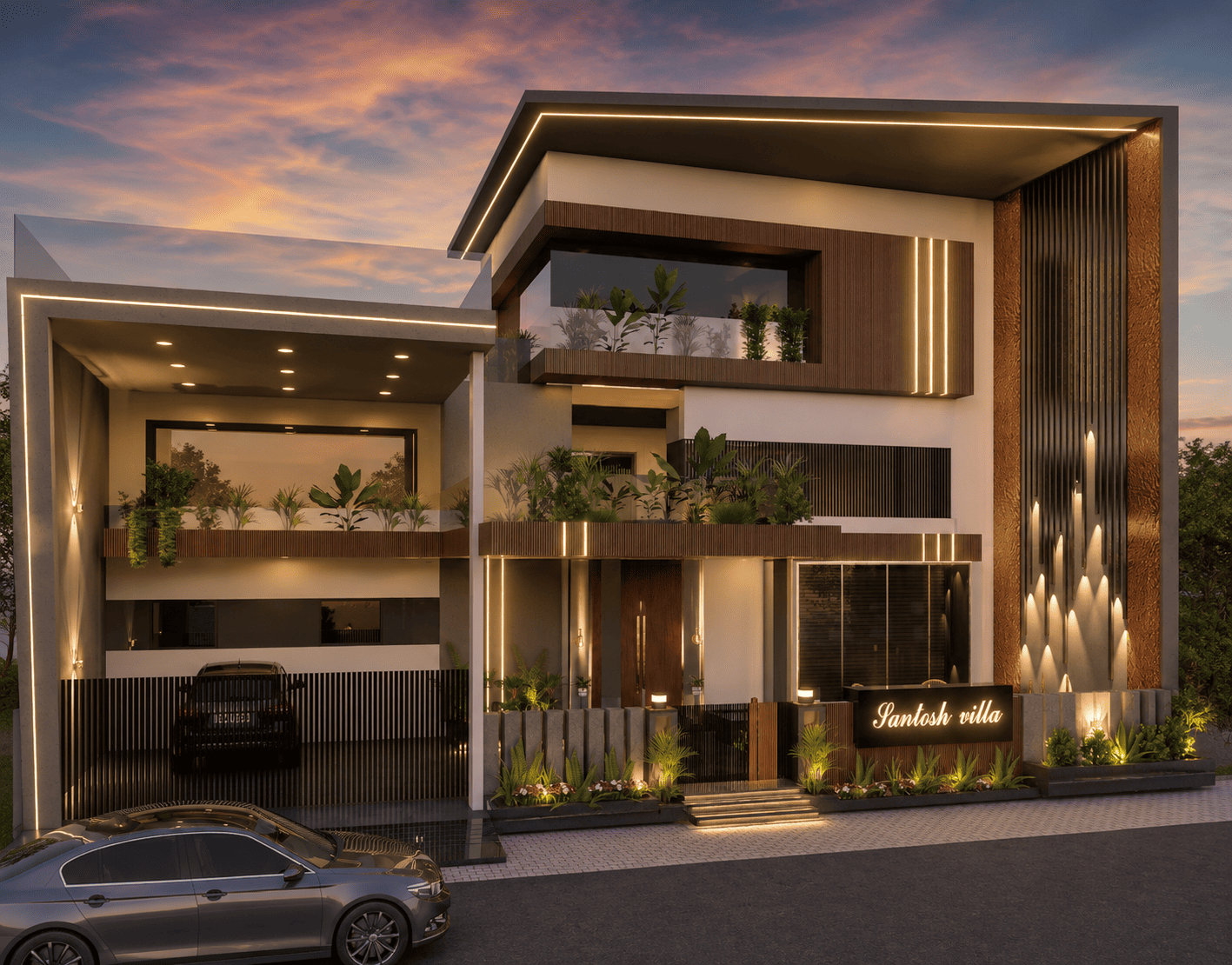 Luxury residential architecture and modern interior design